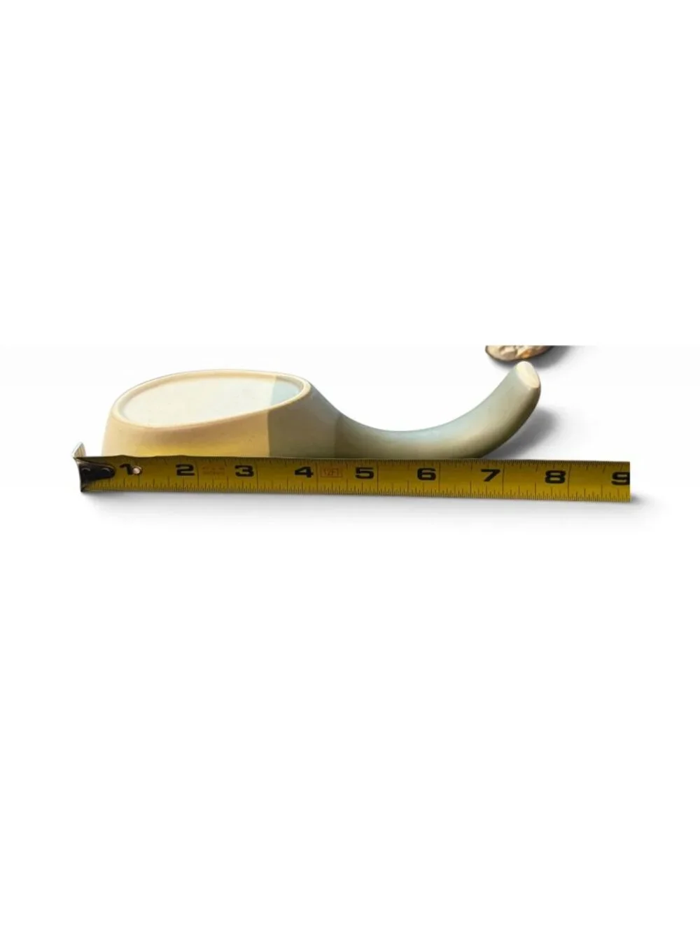 Bird Ceramic Spoon Rest With Bird Illustration Beige & Gray 6 Inches Long
